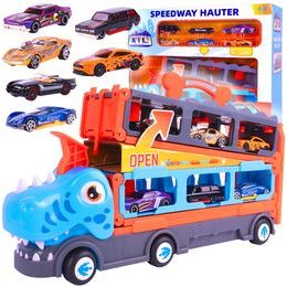 Nákladní auto se 6 autíčky a odpalovačem Speedway Hauter