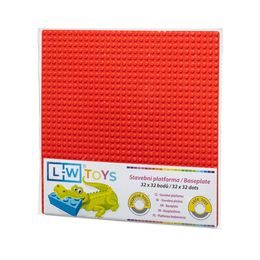 LW Toys Podložka na stavění 32x32 bodů - červená