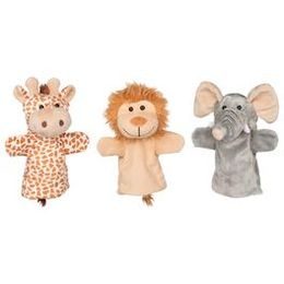 Maňásek na ruku - lev, slon a žirafa