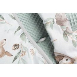 Vložka do kočárku univerzální Lesní zvířátka, meruňková