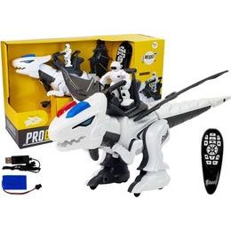 Robot dinosaurus Tyrannosaur Rex na dálkové ovládání - bílý
