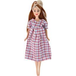 Panenka s dudlíkem v růžových šatičkách a kabátku, 35 cm