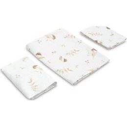 Souprava do postýlky Květiny, zelená