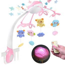 Doris kolotoč nad postýlku s projektorem a dálkovým ovládáním Bed Bell růžový