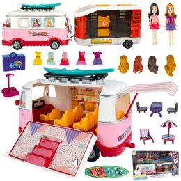 Autobus pro panenky s přívěsem a příslušenstvím Fashion Car