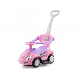 Odrážedlo Mega Car s vodící tyčí 3v1 růžové