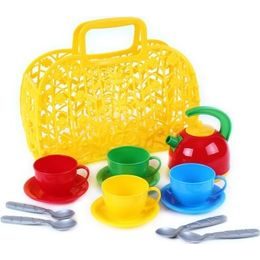 Sada nádobí - mix 3 barvy v plastové tašce/kabelce