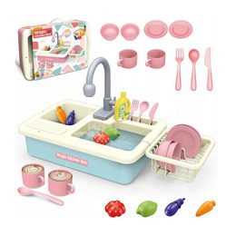 Dětský dřez s dopňky modrý