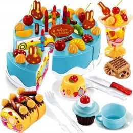 Narozeninový dort/zákusek s doplňky modrý