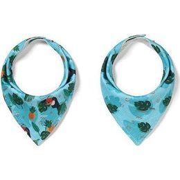 Silikonový bryndáček s kapsičkou Velryba, modrá