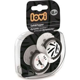 Lovi Dudlíky Lovi 18m+, Salt & Peper - černá, šedá, bílá
