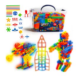 Stavebnice slámky 1000 ks svítící ve tmě