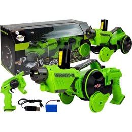 Auto na dálkové ovládání a pistole 2v1 zelené