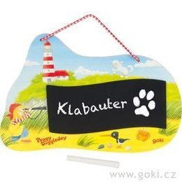 Cartoon jeřáb s hákem červený