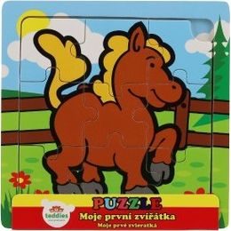 Dřevěné kostky nasouvací Domeček Susibelle, 14 dílů