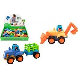 Traktor s vlekem/Buldozer - pro nejmenší - mix 2 druhy