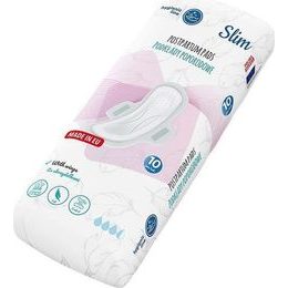 Jednorázové ultrasavé poporodní vložky s křidélky Akuku Slim 10 ks v balení - bílá