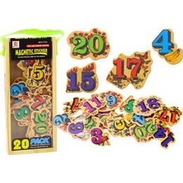 Sada dřevěných magnetů Čísla, Obrázky 20 kusů