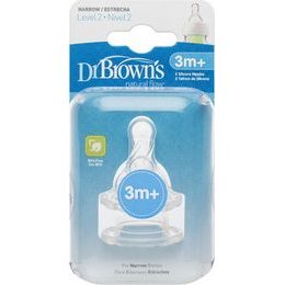 DR.BROWNS - Dudlík na láhve Options+ úzké 9m + silikonový na kaši 2ks