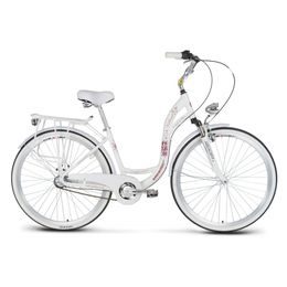 Městské Retro kolo Village s hliníkovým rámem 28" bílá