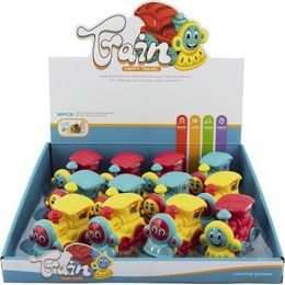 Vlak + 3 vagony s kolejemi na baterie se světlem se zvukem