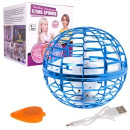 Létající koule s dálkovým ovladačem Flying Spinner - modrá
