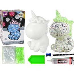 Diamantová sada k vytvoření jednorožce - zelený