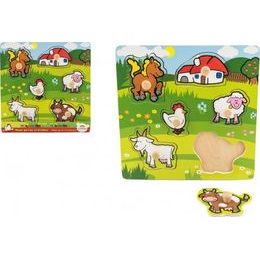 Dřevěná Vkládačka - Moje první zvířátka 6ks