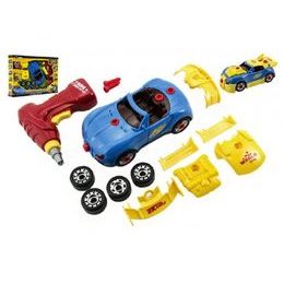 Sada auto šroubovací s vrtačkou a součástkami na baterie se světlem