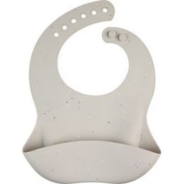 Canpol babies Silikonový bryndák s kapsou DOTS šedý