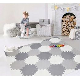 Výuková pěnová podložka Zvířátka 36ks hnědá