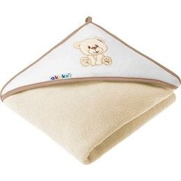 Dětská osuška 100x100 Akuku béžová s medvídkem, Béžová