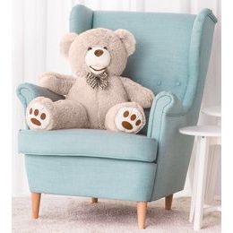 Plyšový medvěd Maty 90 cm šedý