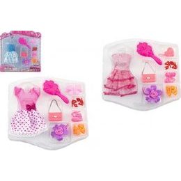 Oblečky na panenky s doplňky - mix 3 druhy