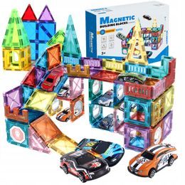 Doris magnetická stavebnice s 12 autíčky Magnetic Blocks 82 dílů