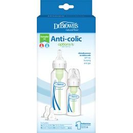 Dr.Brown´s Láhev antikolik Options+ široké hrdlo 2v1 s hubičkou 270ml plast zelená