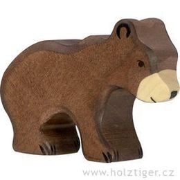 Malá bílá husička - dřevěné zvířátko