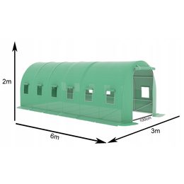 Zahradní fóliovník 3,5x2x2m zelený