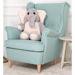 Plyšový slon Belly 70 cm šedo-růžový