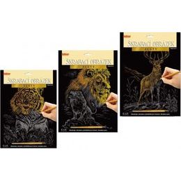 Škrabací obrázek zlatý