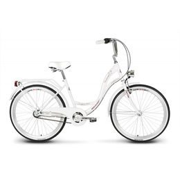 Městské Retro kolo Village 26" bílá + pletený košík