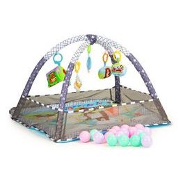 Ecotoys hrací deka 2v1 s 18 míčky Play Ball šedá