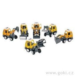 Stavební auta se světlem a zvukem a zpětným natahováním