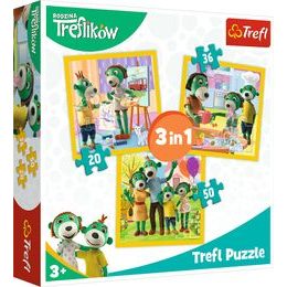 Puzzle 3v1 Rodina Treflíků