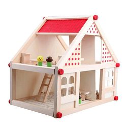 Doris dřevěný domeček pro panenky s figurkami