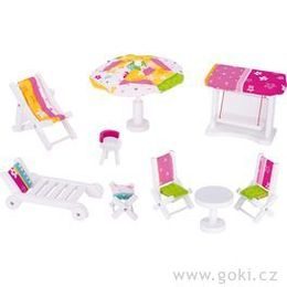 Zahradní nábytek pro panenky - Susibelle, 9 dílů