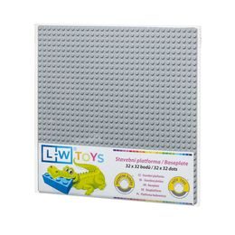 LW Toys Podložka na stavění 32x32 bodů - světle šedá
