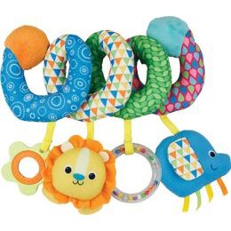Winfun Plyšová spirála s chrastítkem a kousátkem - tyrkysová
