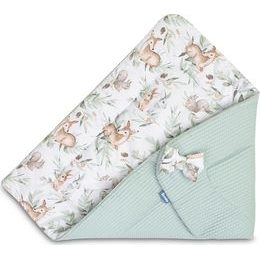 Mušelínová zavinovačka s kapucí do sedačky Králiček, meruňková