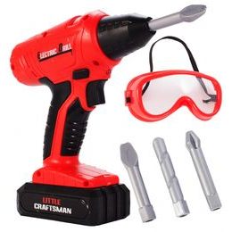 Dětská vrtačka na baterie s brýlemi Little Kraftsman